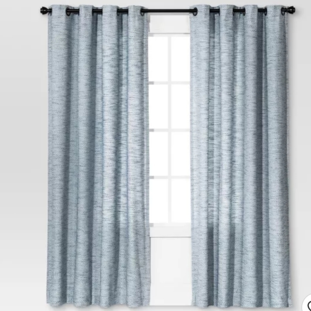 Diamond Weave Window Curtain Panel - Threshold